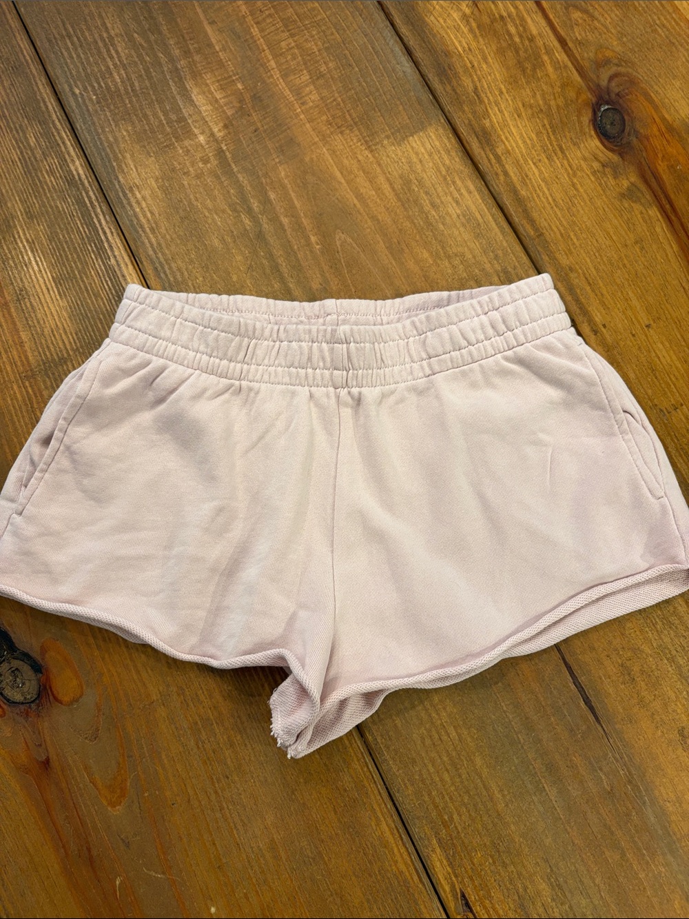 Garage pale pink sweat shorts